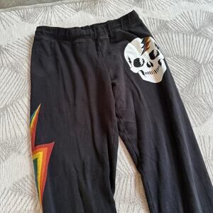 Lauren moshi rainbow lighting skull sweatpants joggers womens size XS